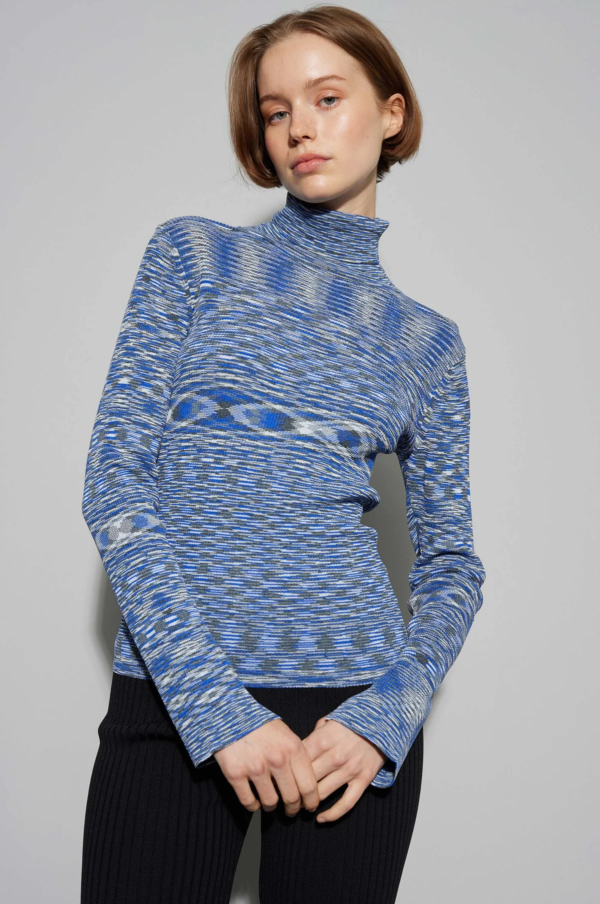 OVAL SQUARE Pool/knit t-neck