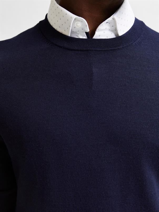 SELECTED HOMME Town merino knit crew